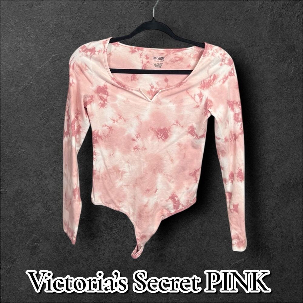 Victoria’s Secret PINK Long Sleeve Tie-Dye Bodysuit – XS – Preowned